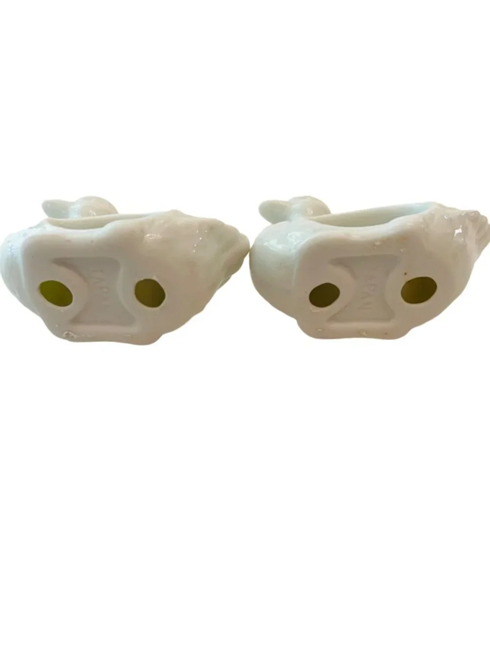 Vintage Napkin Holder Rings White Porcelain Animals Set of 4 with Box 1984